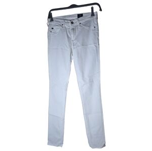 AG Adriano Goldschmied The Prima Cigarette Leg White Jeans Size 24R